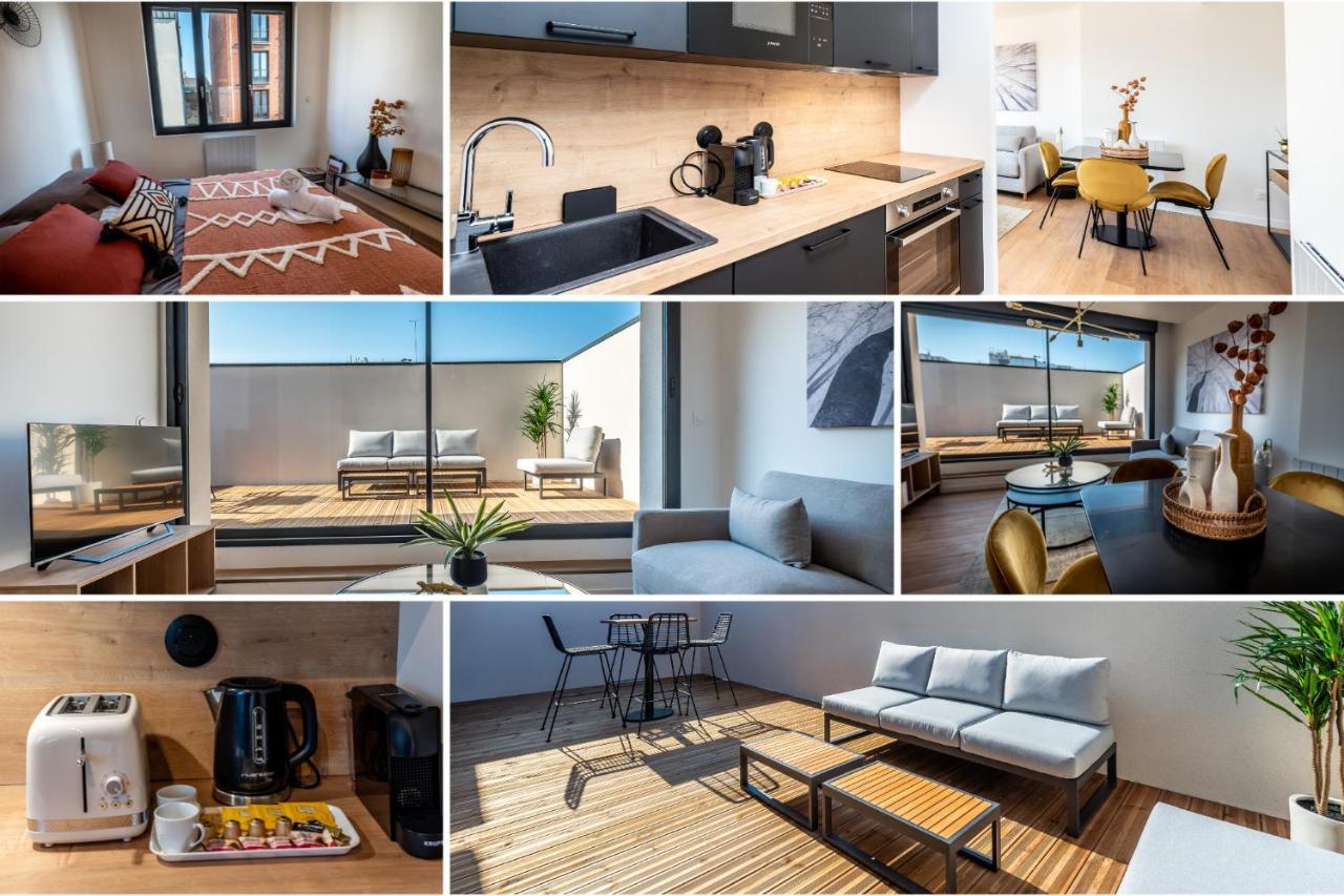 Downtown Rooftop - Centre Ville - Wifi - Terrasse - Netflix Amiens Bagian luar foto
